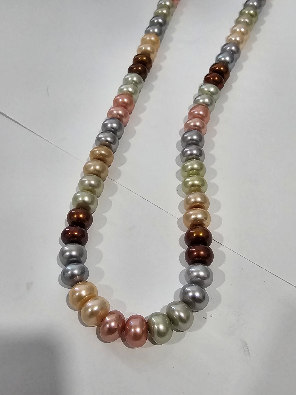 Honora 925 Sterling, Multicolor Real Pearl Bead Necklace - 20" Stunning😍 - Picture 8 of 11